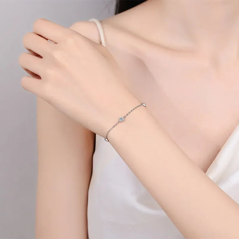 Moissanite Diamond Engagement Girl fine Jewelry for Her Daughter Gift