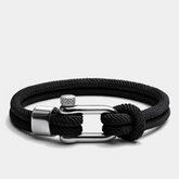 Pulseira de Corda Preta Malibu Beroc