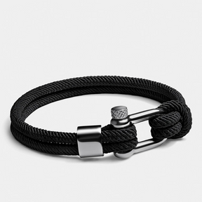 Pulseira de Corda Preta Malibu Beroc