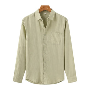 Camisa de Linho Manga Longa Old Money – Italy