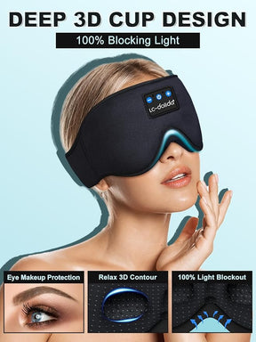 LC-dolida Schlafkopfhörer, kabellose Bluetooth-3D-Schlafmaske