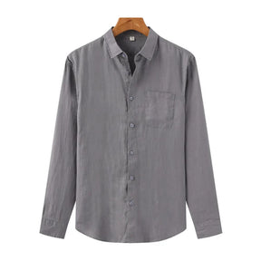 Camisa de Linho Manga Longa Old Money – Italy