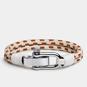 Pulseira de Corda Branca e Marrom Veleiro Beroc