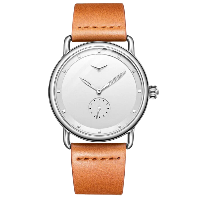 RELÓGIO MINIMALISTA LEGACY MILANO PULSEIRA DE COURO