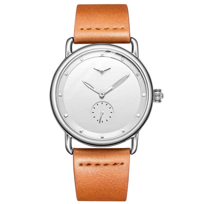 RELÓGIO MINIMALISTA LEGACY MILANO PULSEIRA DE COURO