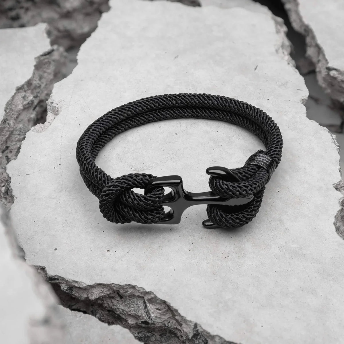 Pulseira de Corda Preta Anchor Beroc
