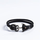Pulseira de Corda Preta Anchor Beroc
