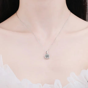 Necklaces Women Wedding Fine Jewelry 1CT Moissanite