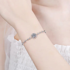 Bracelets Women Wedding 1CT Moissanite Diamond