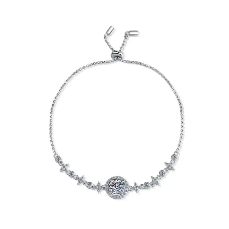 Bracelets Women Wedding 1CT Moissanite Diamond