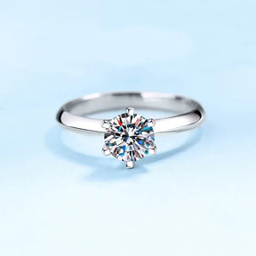 Moissanite Diamond Six-pronged Setting Wedding Bands for Women
