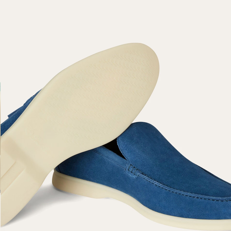 Mocassins de camurça premium | Azul Marinho