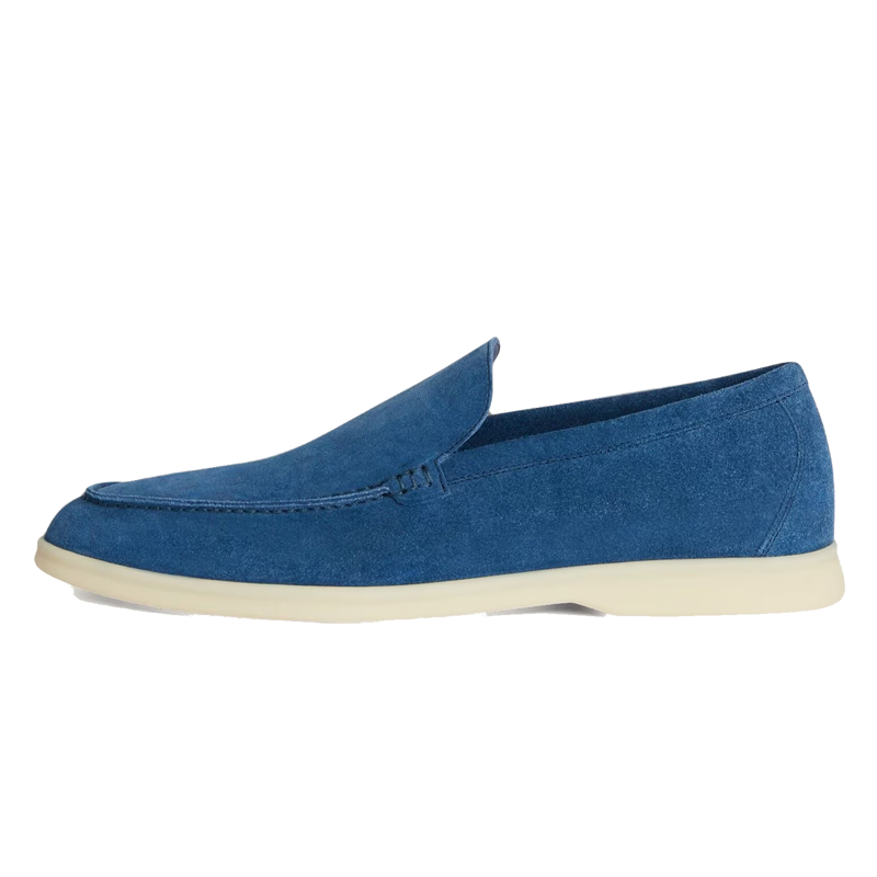 Mocassins de camurça premium | Azul Marinho