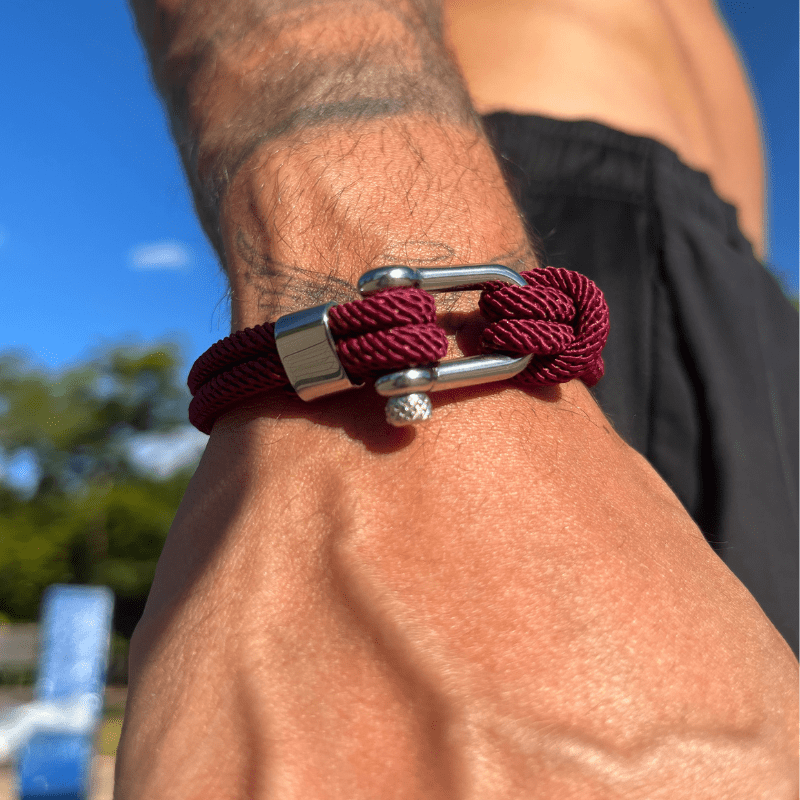 Pulseira de Corda Vinho Malibu Beroc