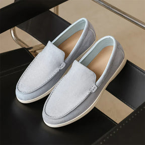 Mocassim de camurça premium | Azul-celeste