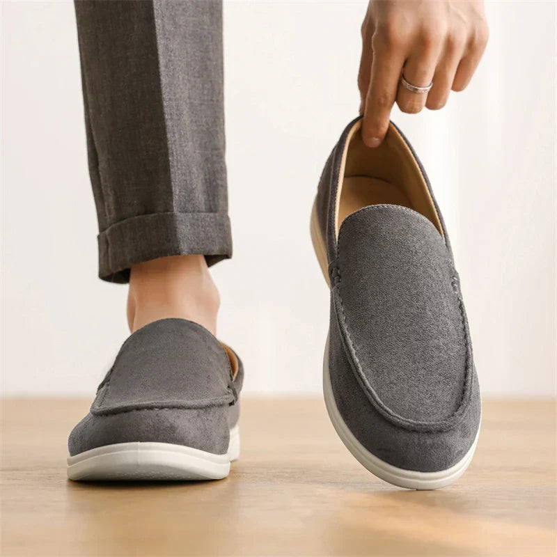 Mocassins de camurça premium | Cinza